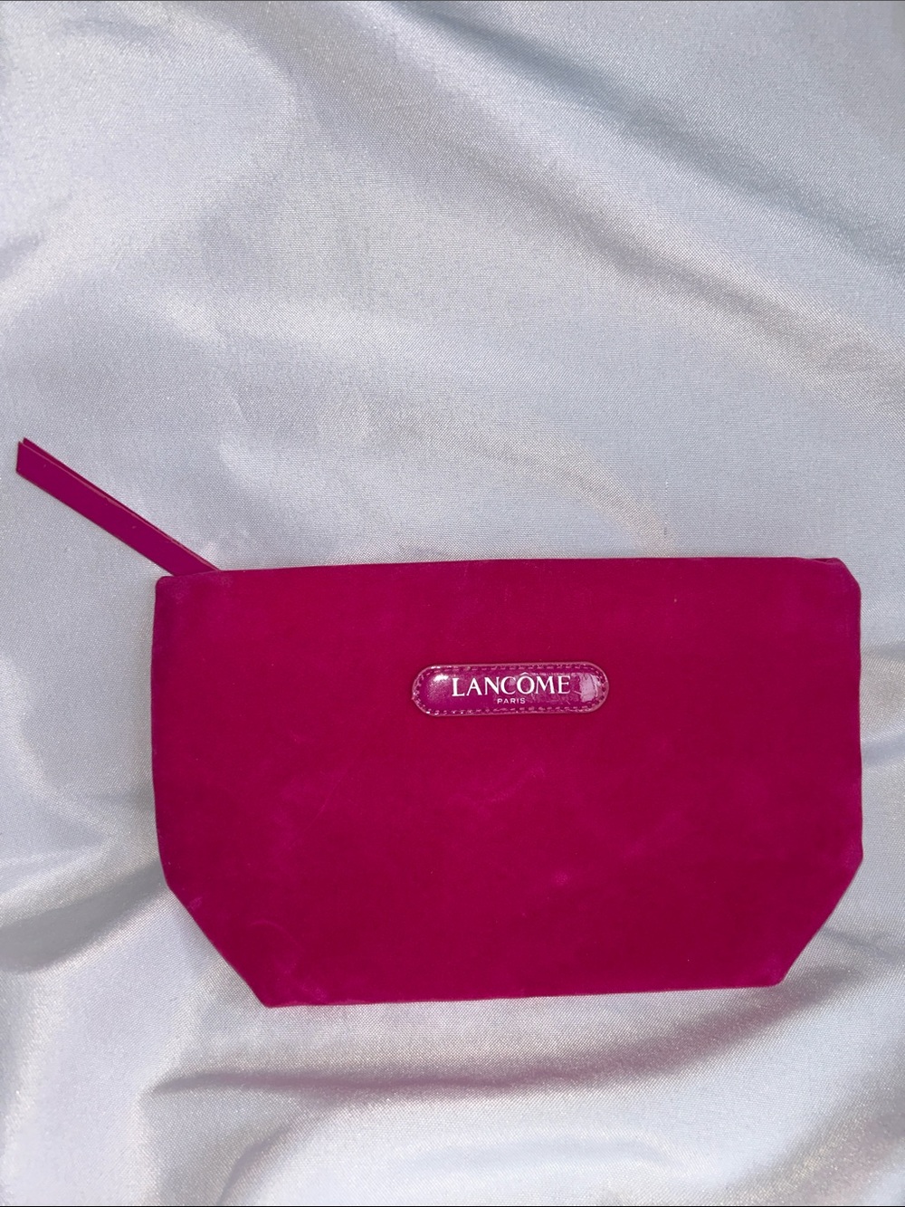 Lancôme Fuchsia Velvet Cosmetic Pouch